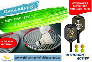 Kom kennismaken met Pickleball en Badminton!