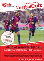 Al meer dan 30 koppels doen er mee, schrijf je nu nog in voor de voetbalquiz op vrijdag 29 november bij KDO!