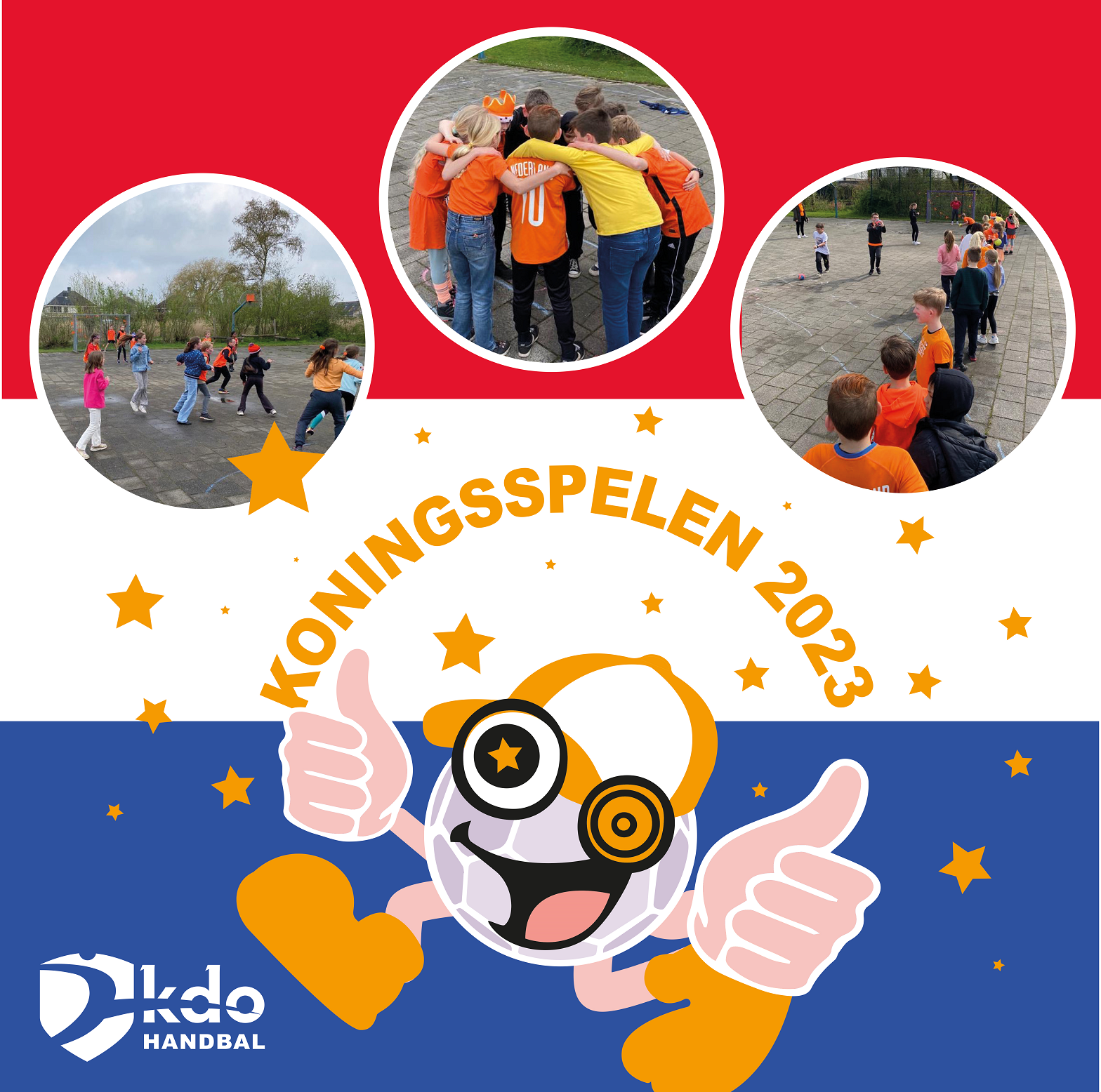 Handballen tijdens de koningsspelen!